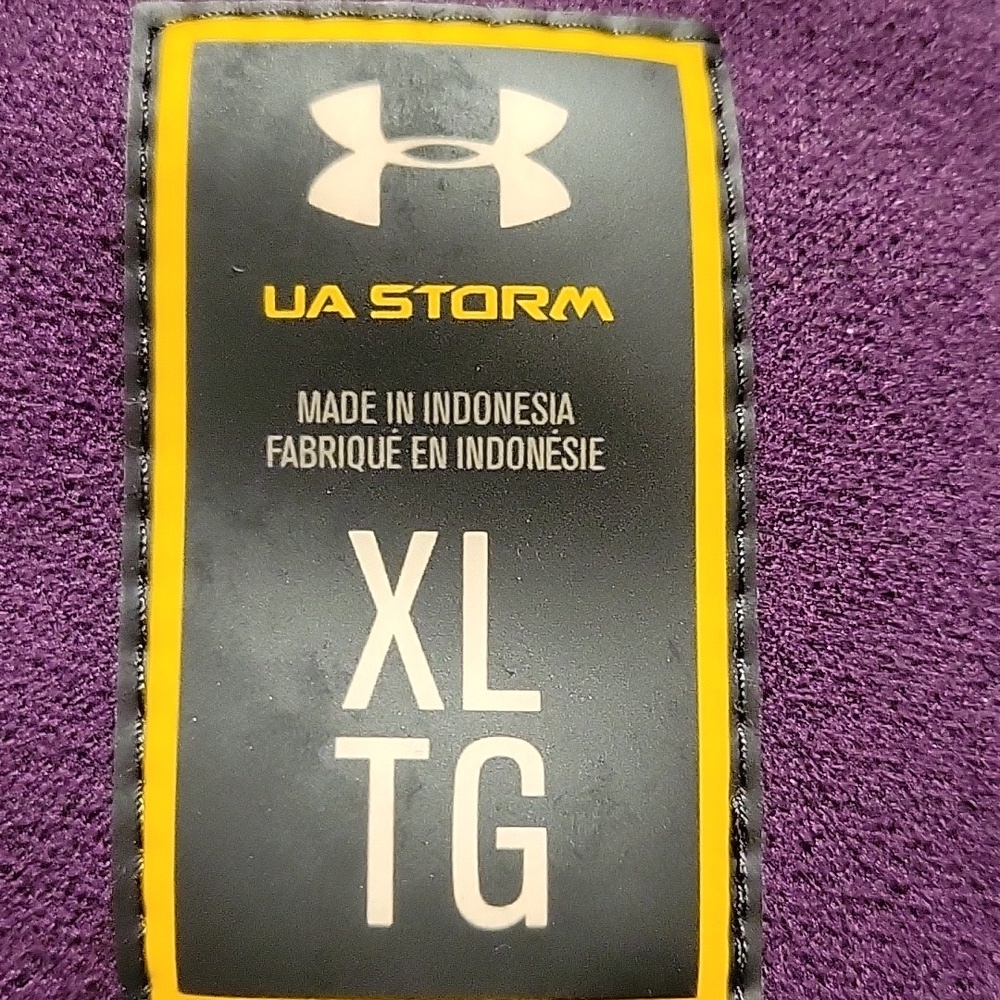 Under Armour UA Storm Water Resistant Purple Fleece Lined Zip Athletic Jacket XL - Picture 2 of 8